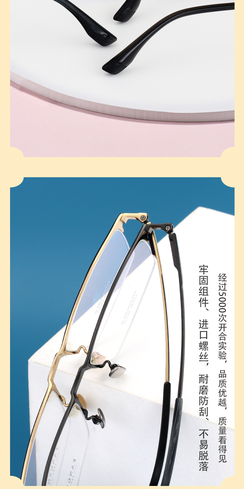 方氏眼镜框超轻纯钛黑色眼镜架超韧商务半框镜框55原厂批发ct035