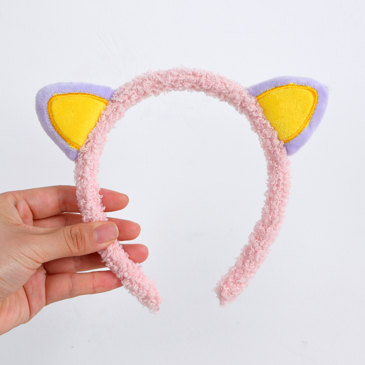 Creative Simple Korean Style Cute Fashion Cartoon Frog Eyes Headband Women's Face Washing Teddy Velvet Big Eyes Headband