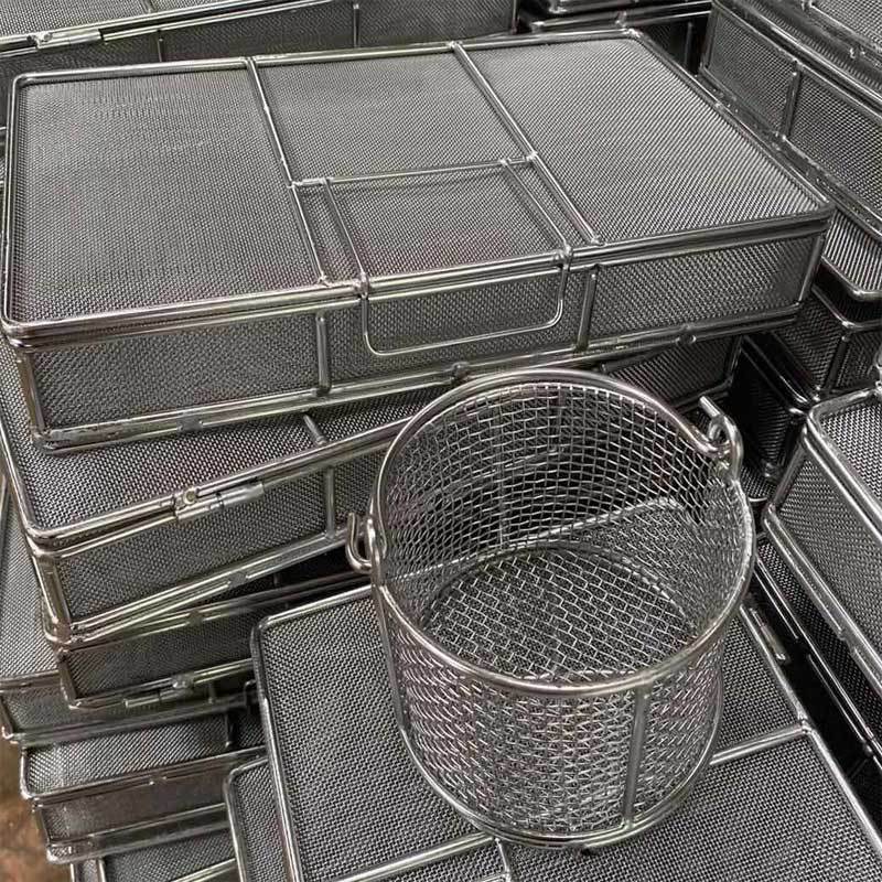 昂源清洗沥水篮 不锈钢篮筐 半冲孔型篮筐