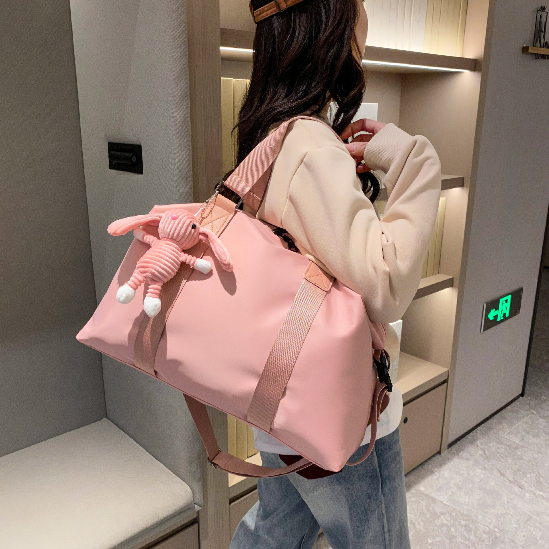 大容量旅行包便携行李包运动瑜伽健身包短途出差轻便女手提收纳袋