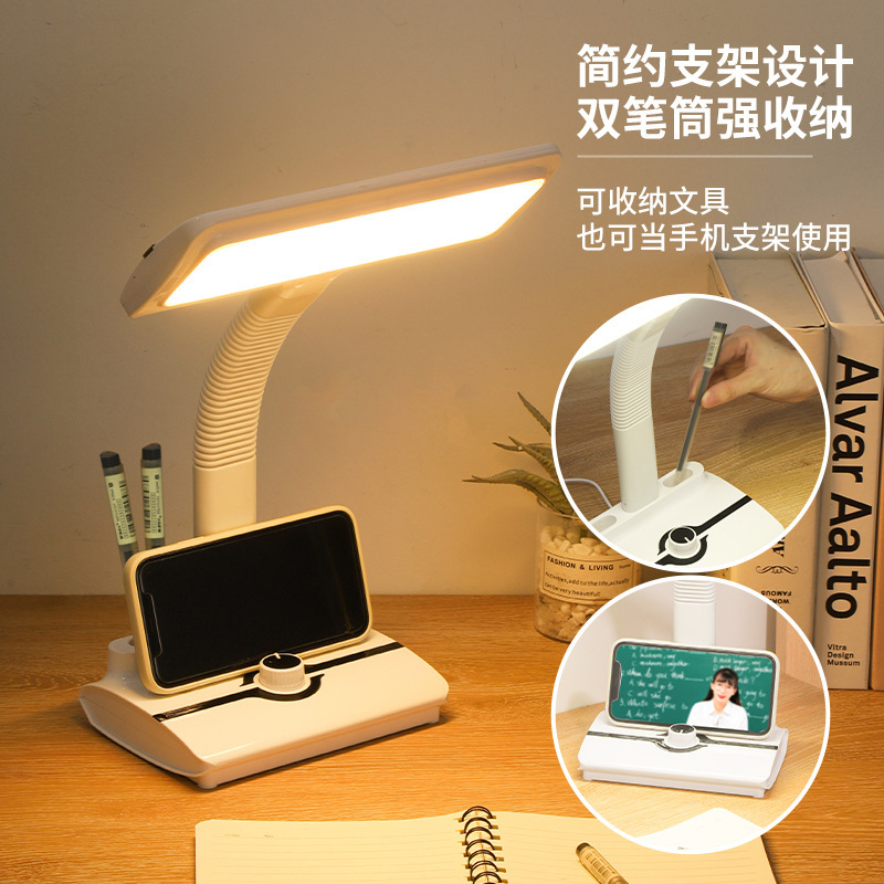 New LED Desktop Learning Lamp USB Cable Rechargeable Student Home Office Dormitory Reading Lamp Office Home