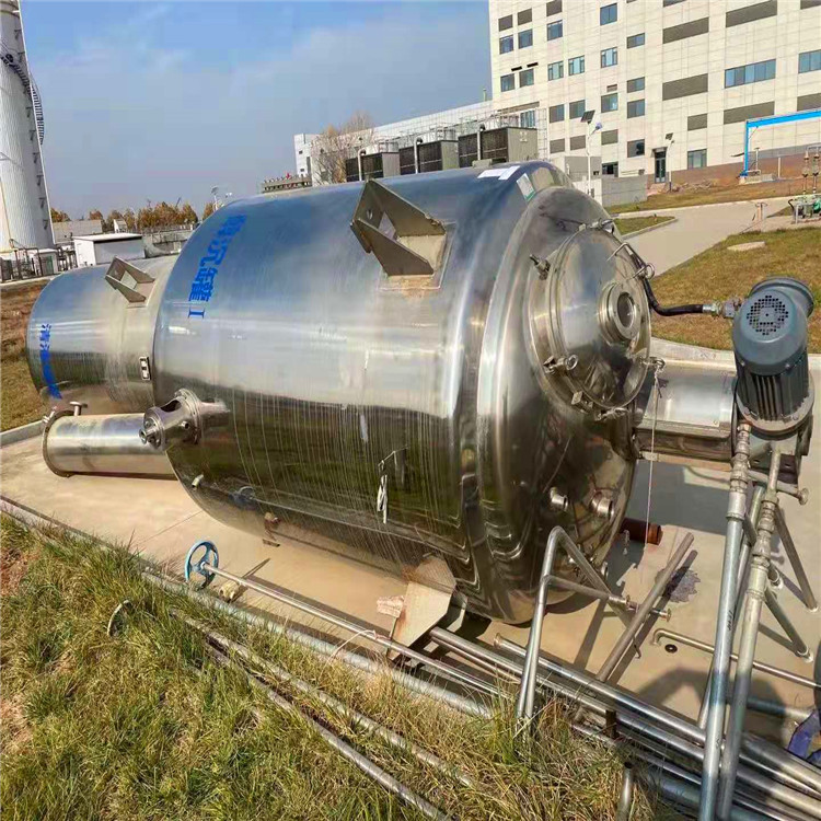 二手5000升酒精沉淀 醇沉罐1立方不锈钢醇沉罐水沉罐提取车间设备