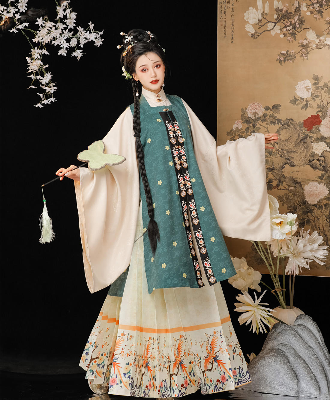 【松间琴】原创汉服女方领比甲明制马面裙春夏日常清新款