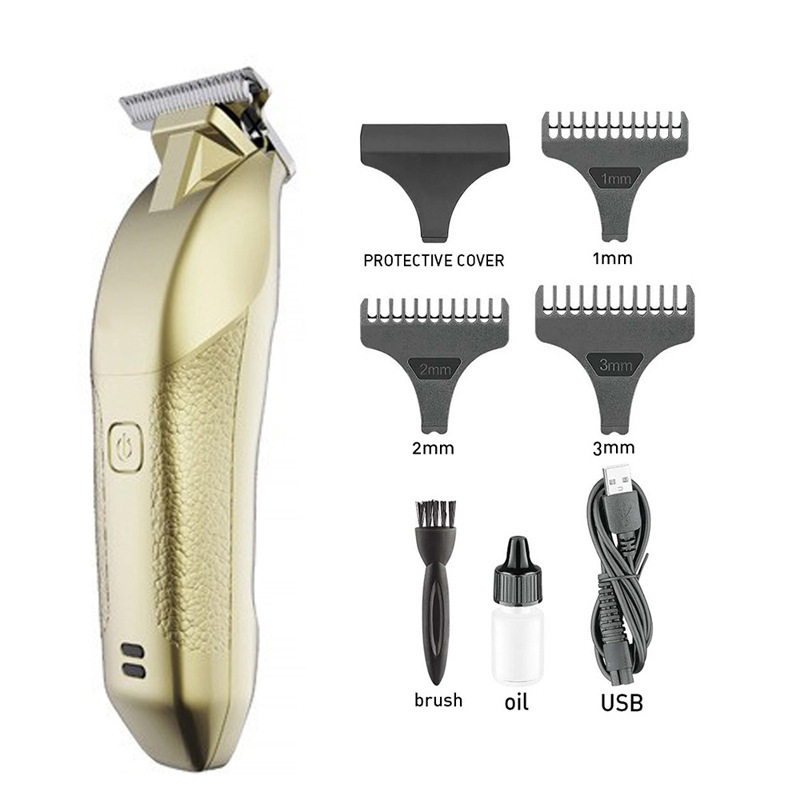 Exclusive for Cross-Border Digital Display Hair Clipper Retro Oil Head Engraving Electric Clipper Professional Hair Salon Rechargeable Electrical Hair Cutter Wholesale