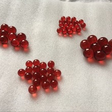 14/16/22/25mm大红透明玻璃珠 1.4-2.5cm深红色圆球 装饰摆件弹珠