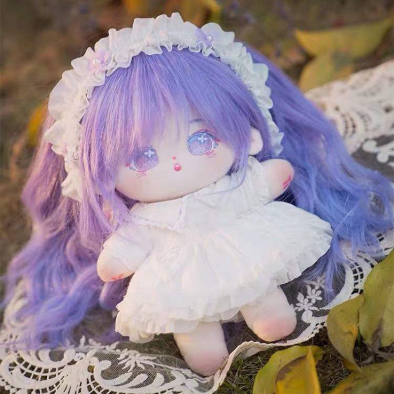 迷你娃娃玩偶棉花公仔女孩20cm裸娃衣服无属性炸毛生日礼物娃娃