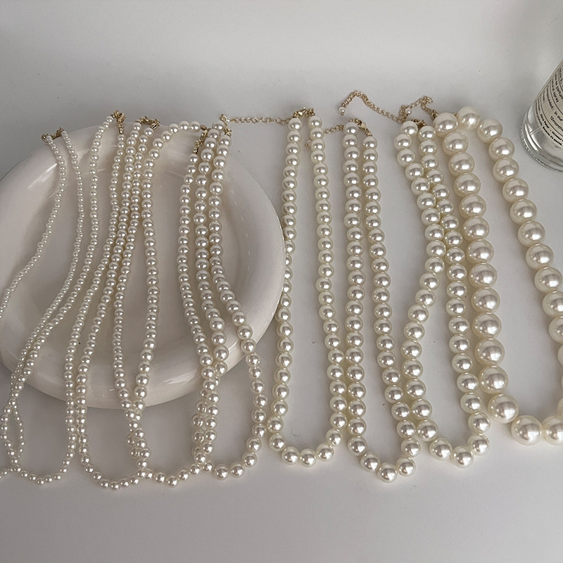 French Vintage Pearl Necklace for Women Light Luxury Minority Design Sense Advanced Clavicle Chain 2023 New Popular Necklace