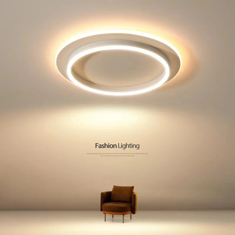 主卧灯现代简约吸顶灯led房间灯创意个性书房灯具圆形极简卧室灯