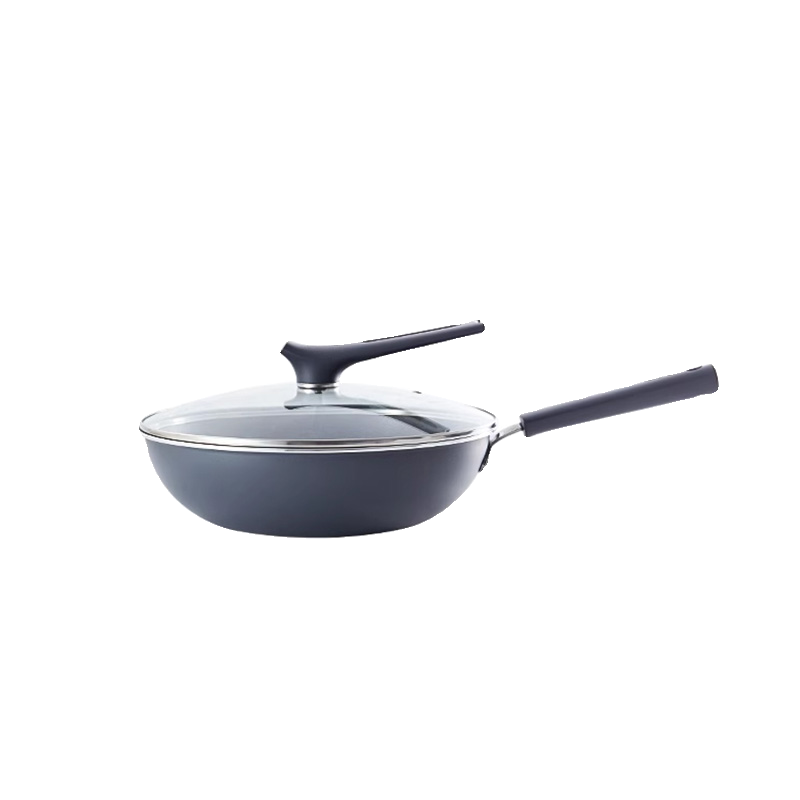26n意大利钛陶瓷不粘锅炒菜锅无涂层家用炒锅燃气灶电磁炉专