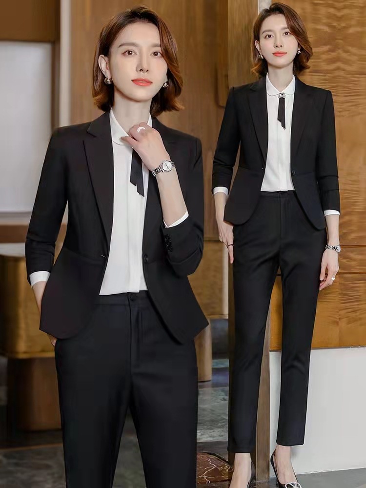 老凤祥工作服中国黄金珠宝店金店银楼职业装酒店前台长袖西服套装