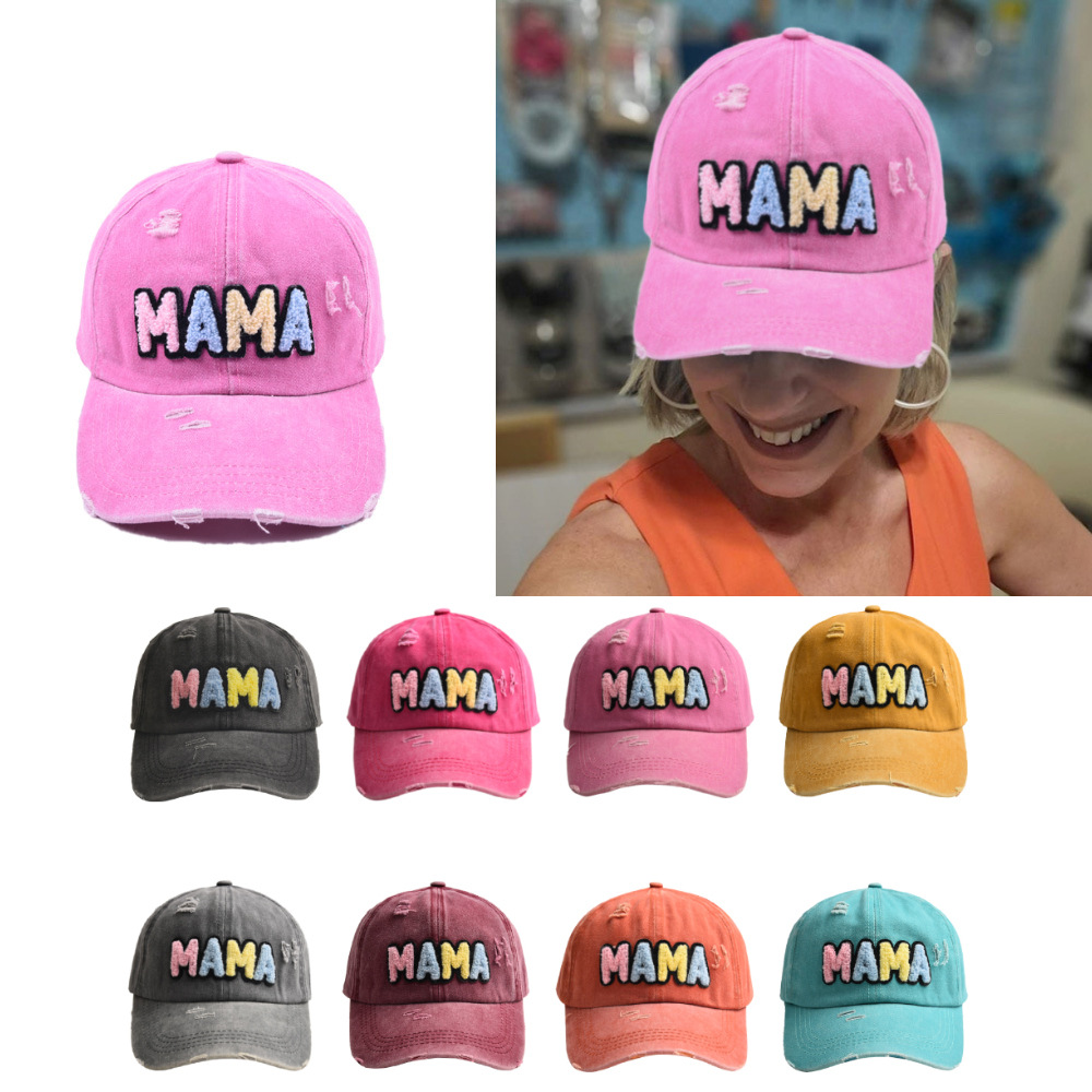 跨境新款mama棒球帽女亲子mini字母儿童棒球帽母亲节儿童节鸭舌帽