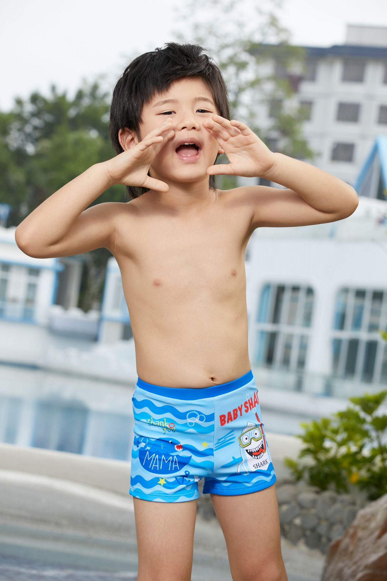 儿童泳裤男童泳衣宝宝游泳裤男婴幼儿平角卡通系列小男孩游泳裤儿童