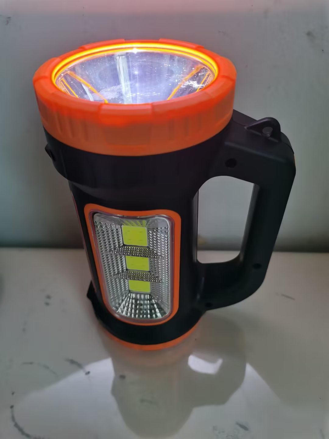 Strong Light Portable Searchlight Led Emergency Outdoor Patrol with Sidelight Flashlight Wild Camping Fishing