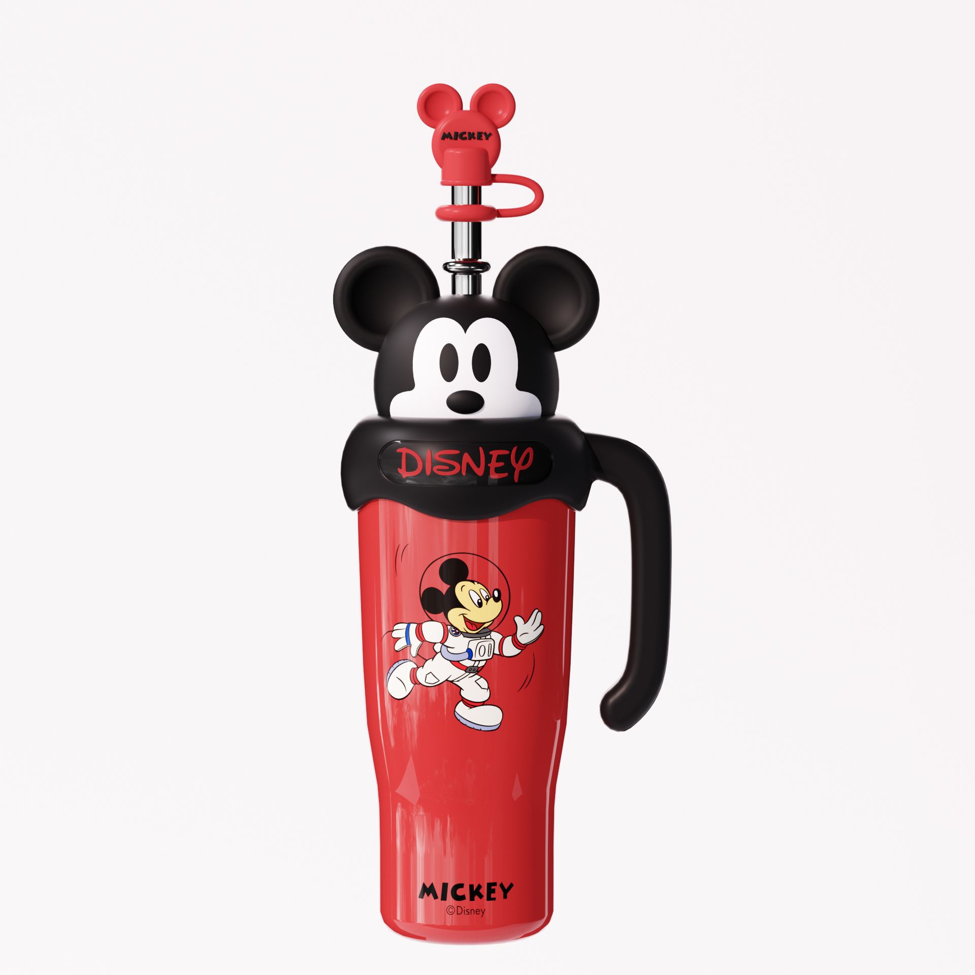 Thickened Mickey Strawberry Bear Children's Straw Cup Ice Cream Cup 316 Stainless Steel Car Cup Girls' Vacuum Cup Cute