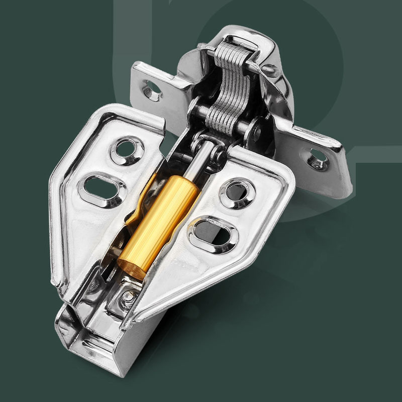 不锈钢液压烟斗铰链橱柜门飞机合页缓冲阻尼中弯半盖折页大调节