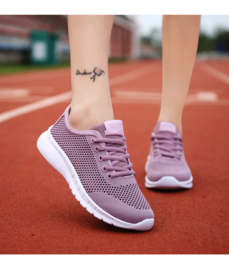 跨境大码夏季网眼镂空透气女鞋网面运动鞋薄款女士网鞋休闲鞋单鞋