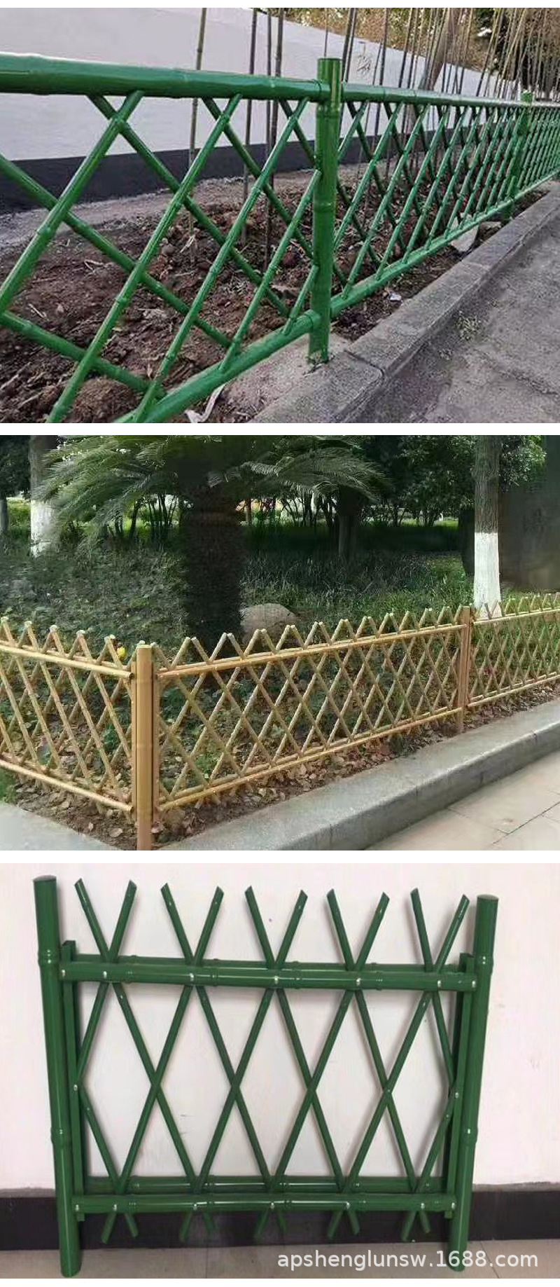 仿竹护栏 现货批发绿化园林竹节围栏农村菜园仿竹篱笆 园艺护栏