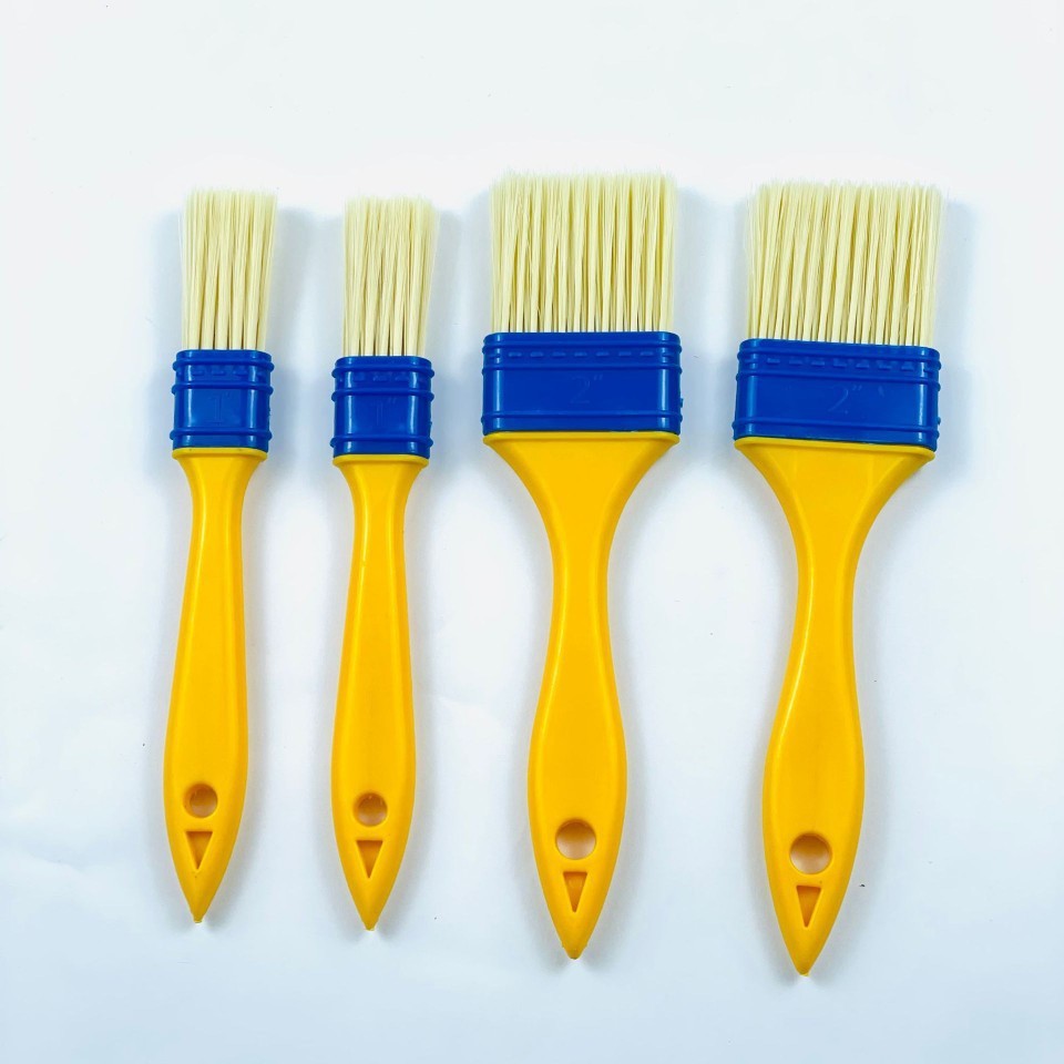 1元2元店货源尼龙油漆刷1寸2寸3寸4寸家装工地刷户外烧烤刷