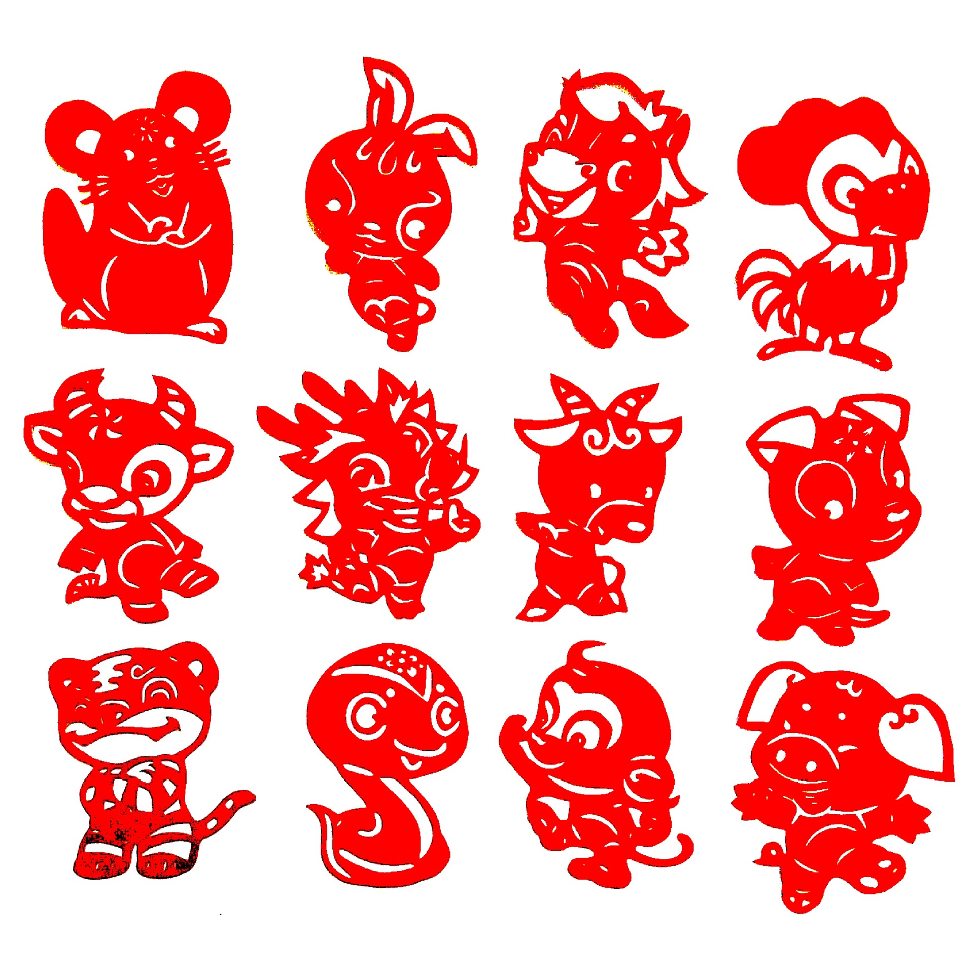 25中国成品窗花12剪纸cm礼品手工传统15 10cm宣纸纯手工cm 生肖