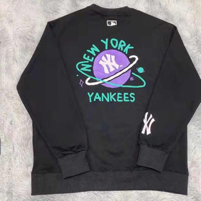 22春季新款mlb家星球涂鸦印花多色棉毛圈潮流休闲卫衣情侣款