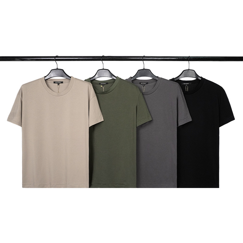 kanye侃爷重磅t恤美式复古纯色oversize短袖潮牌高街宽松半袖t恤