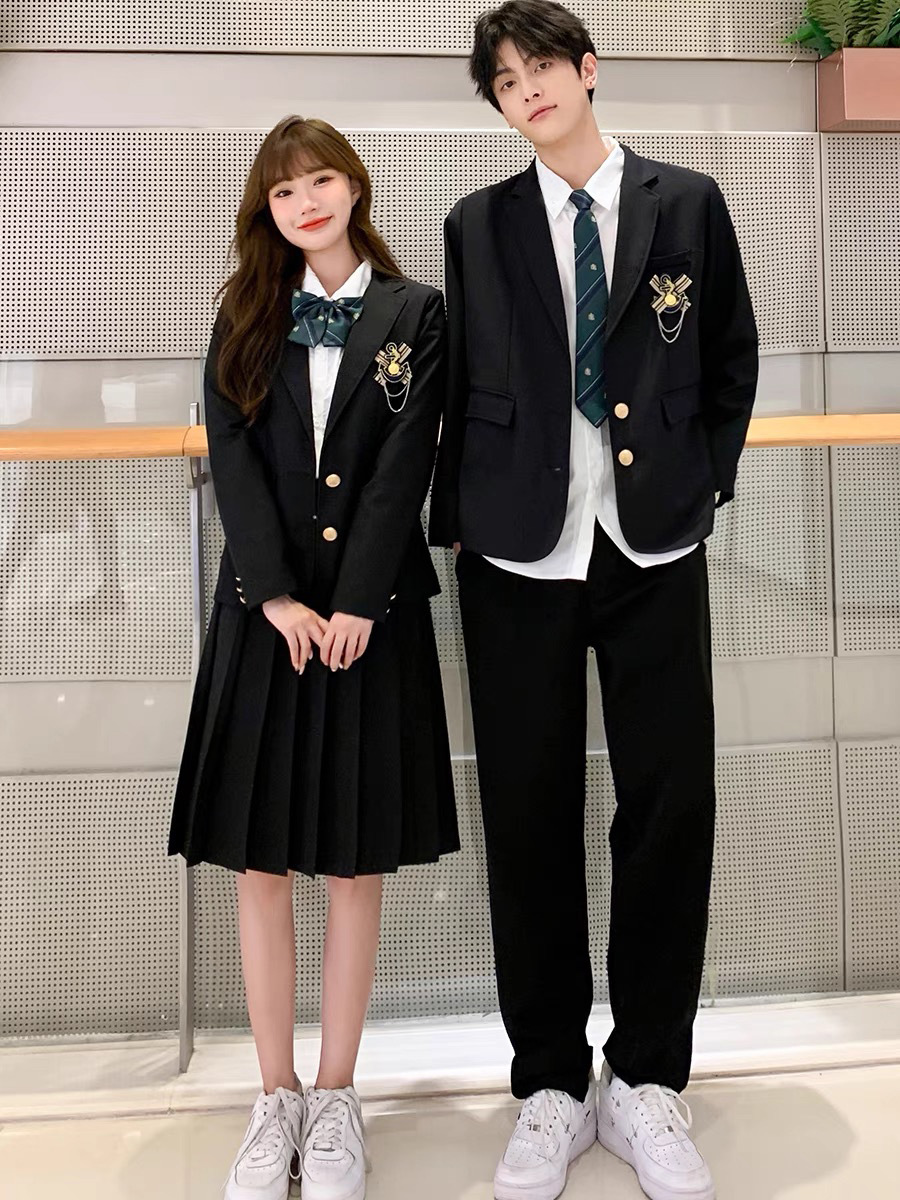 西装外套情侣班服套装秋季jk/dk制服西服日系校供学院风校服徽章