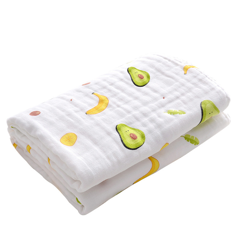 Baby's Bath Towel Cotton Four-Layer Gauze Newborn Swaddling Blanket Summer Thin Newborn Baby Supplies Kids' Towel Cover Blanket