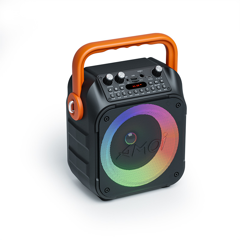 夏新a12手提音箱 单话筒 10种声卡音效 内置双咪板可以配两只话筒