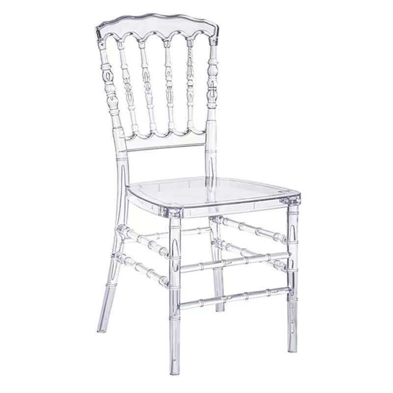 Hotel Outdoor Wedding Crystal Transparent Chair Commercial Bamboo Chair Napoleon Chair Transparent Banquet Chair Crystal Chair