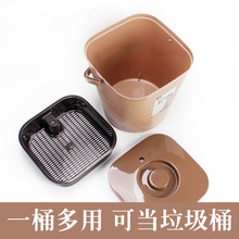 JW茶桶茶渣桶茶水桶塑料茶台茶盘下水桶茶具带盖过滤排水桶小茶叶