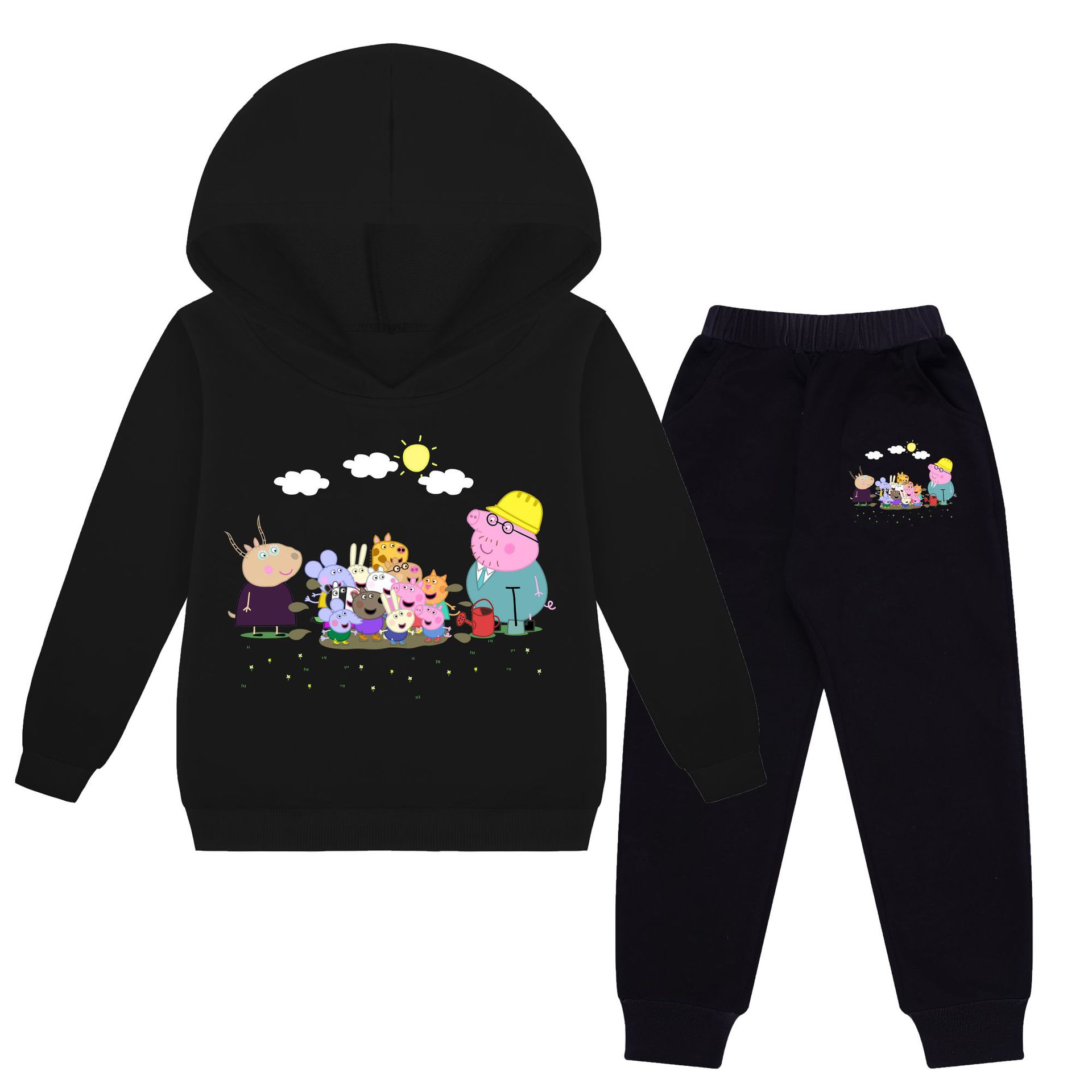 2021小佩奇乔治pig童装女童卫衣套装男女夏秋季长袖两件套tl112a