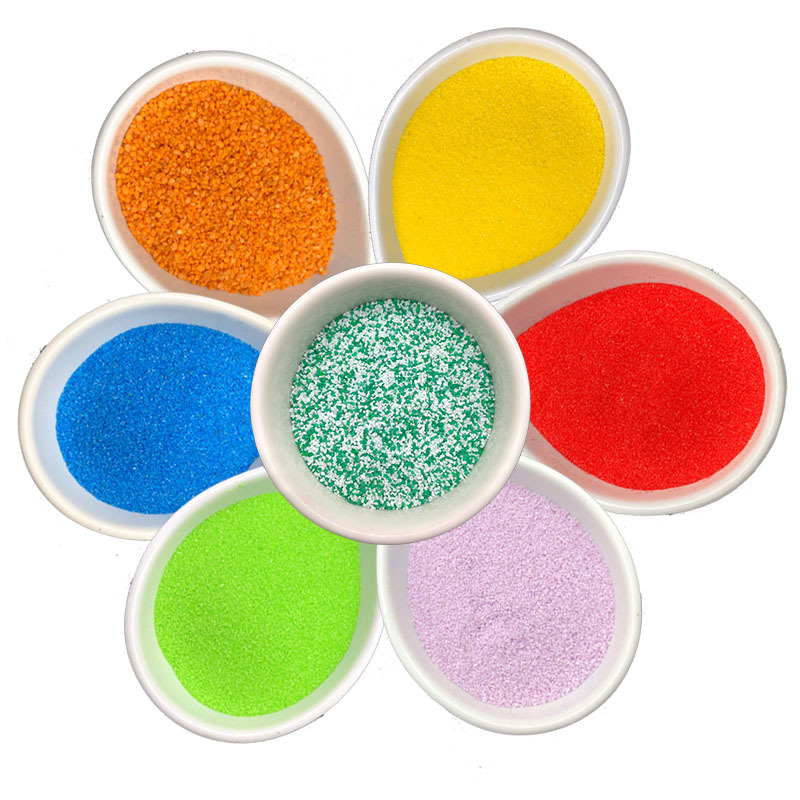 厂家供应烧结砂染色彩砂沙画沙漏儿童娱乐diy人造沙滩烧结彩砂