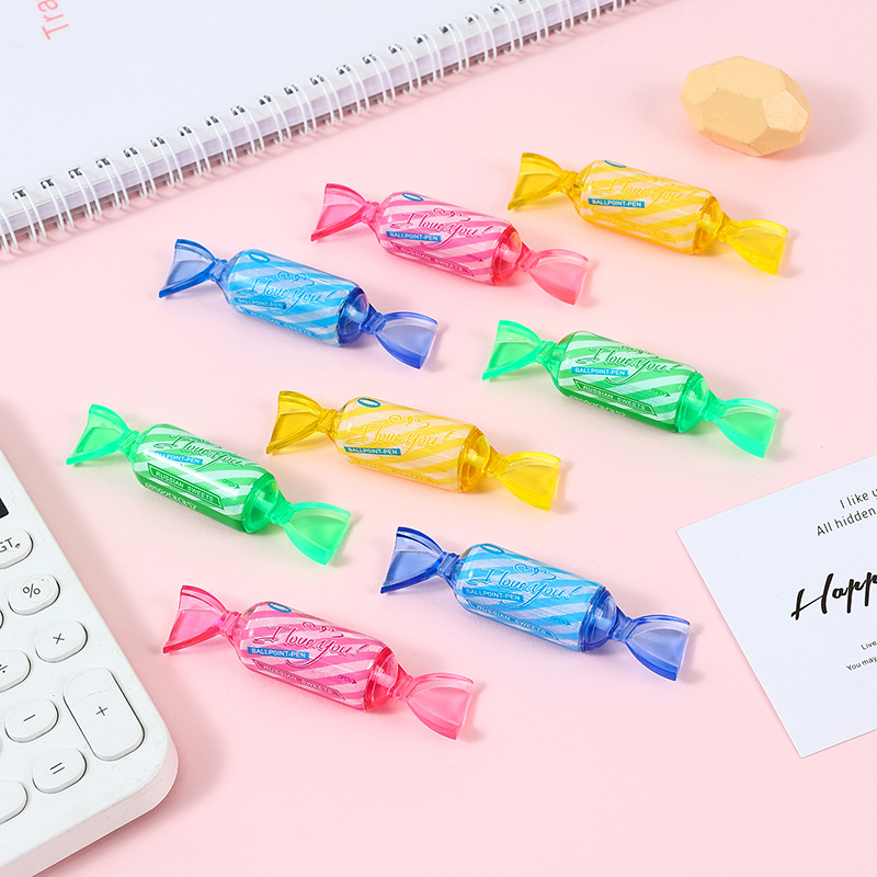 funnny and creative children‘s simulation color candy ballpoint pen portable and cute mini stationery student award high color value