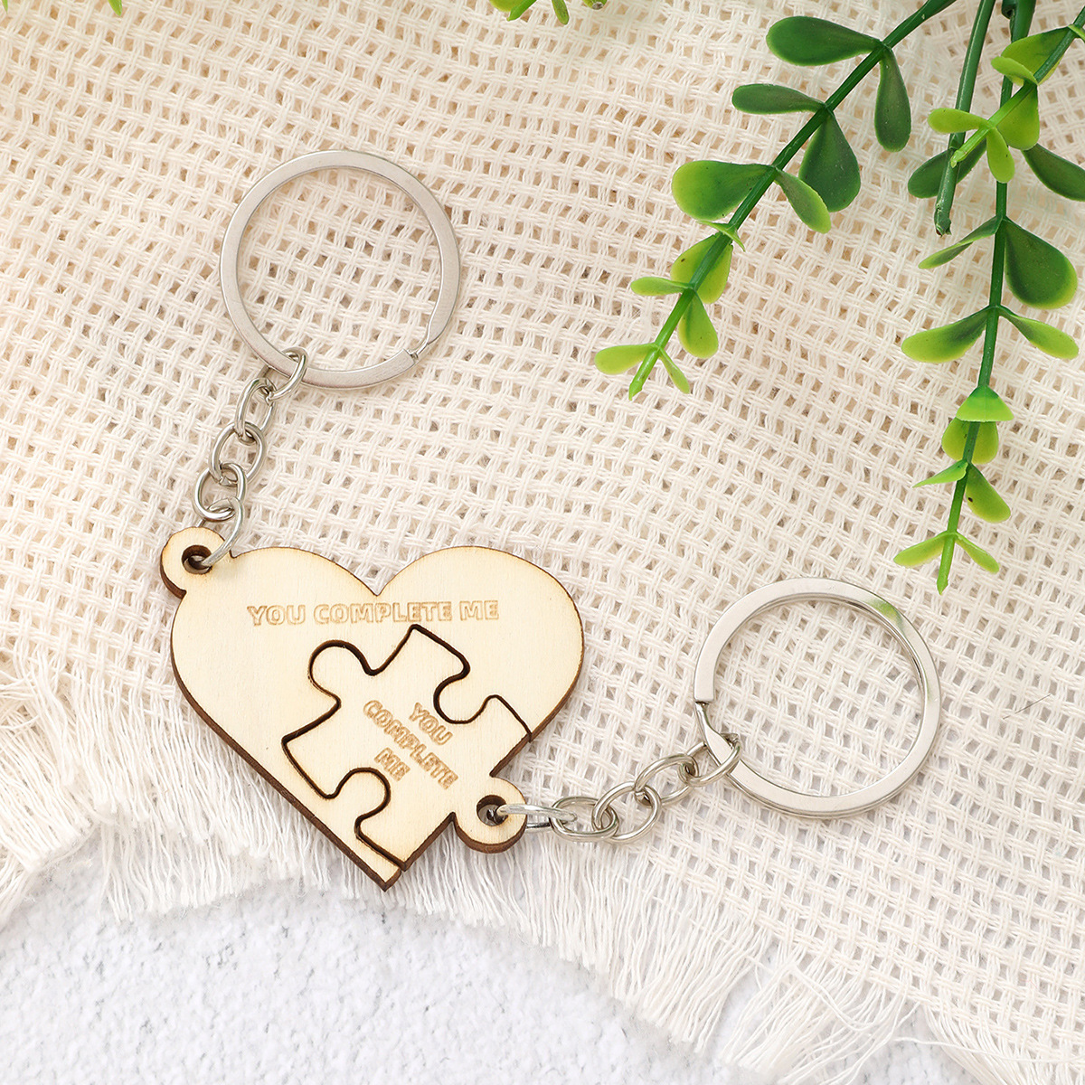 Wooden Key Buckle Gift Creative Small Pendant Puzzle Cross-Border Mom Letters Wood Piece European and American Laser Engraving