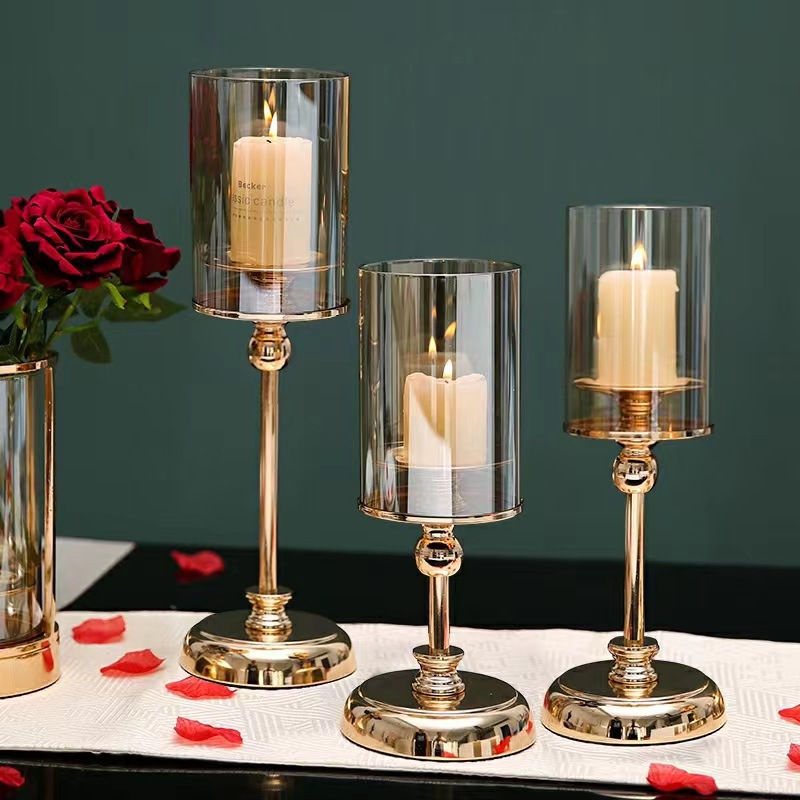 Light Luxury Candle Holder Nordic Retro Romantic Dining Table Candlelight Dinner Props Household Minimalist Modern Decorations Ornaments