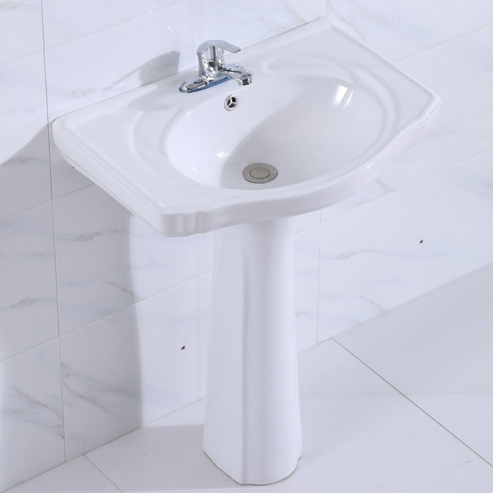德堡批发立柱盆家用工程酒店陶瓷洗手盆户外阳台落地式洗手池a90675