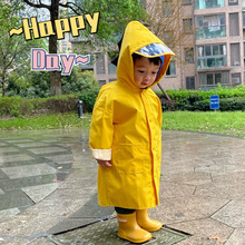 儿童雨衣冲锋衣加厚红色恐龙男童女童幼儿园宝宝2轻便防水雨服3岁
