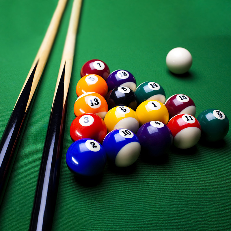 美式水晶台球标准中黑8球子16数字球大号斯诺克桌球台球用品配件