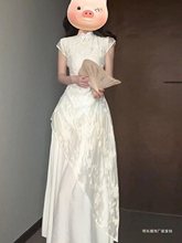 新中式国风改良旗袍连衣裙女夏季2024新款感复古气质法式长裙