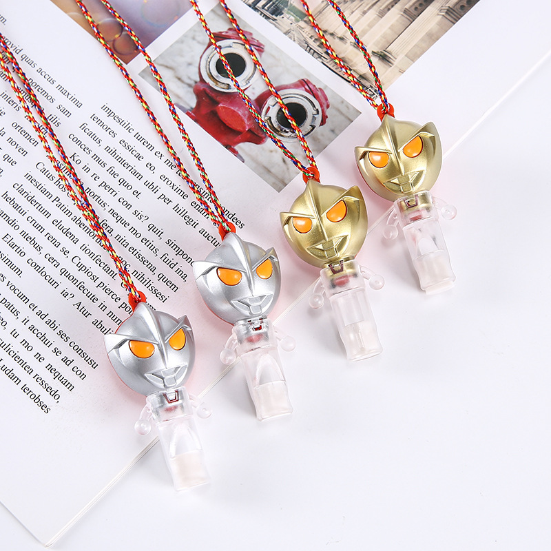 Micro-Commerce Promotion Small Gift Luminous Keychain Whistle Led Pendant Flash Night Market Stall Goods