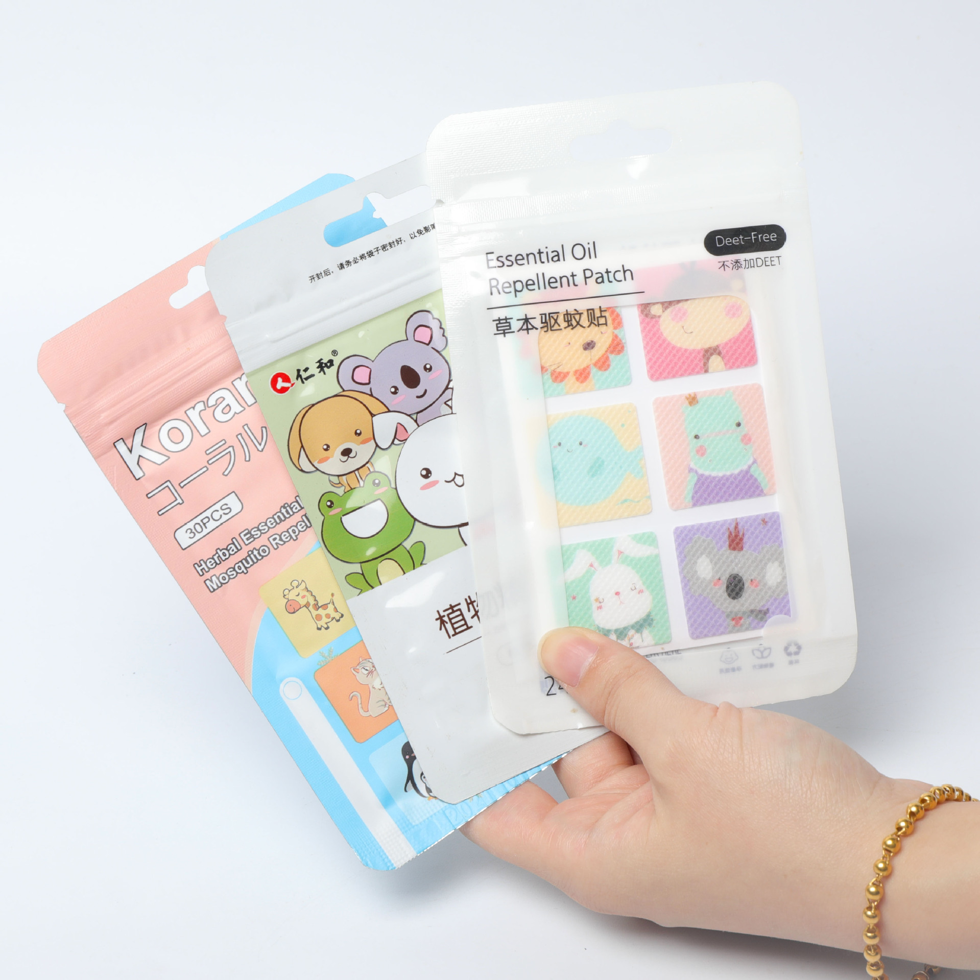 便携驱蚊贴儿童节婴儿宝宝户外六一可爱卡通36贴防蚊贴植物精油贴