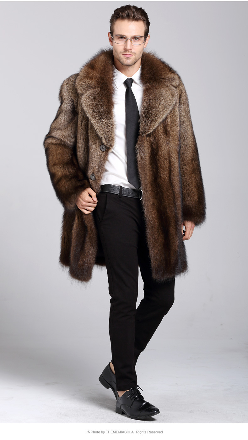 新款水貂毛真皮皮草男士外套2020冬季加厚海宁皮毛一体男装真皮衣2020