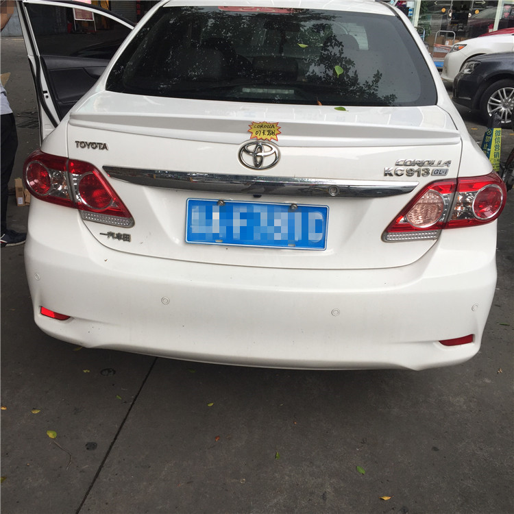 适用于07-13款丰田卡罗拉尾翼老款卡罗拉改装免打孔烤漆后顶翼