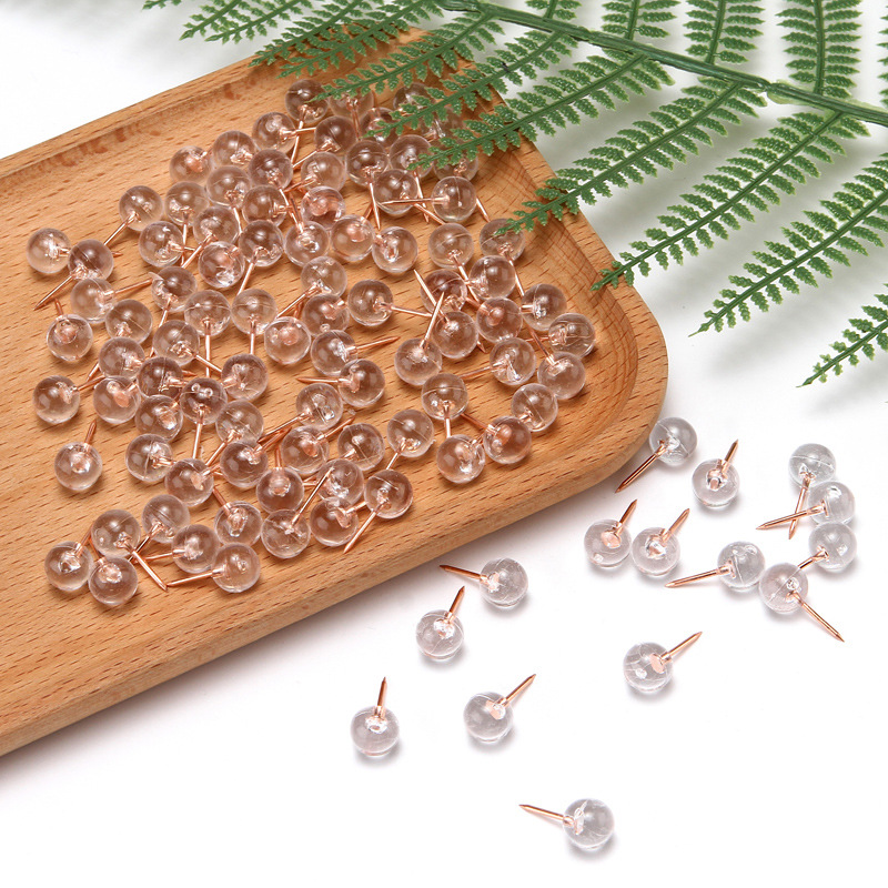 工厂批发彩色图钉圆帽工字钉软木板混色那钉美术绘画拼图钉子060