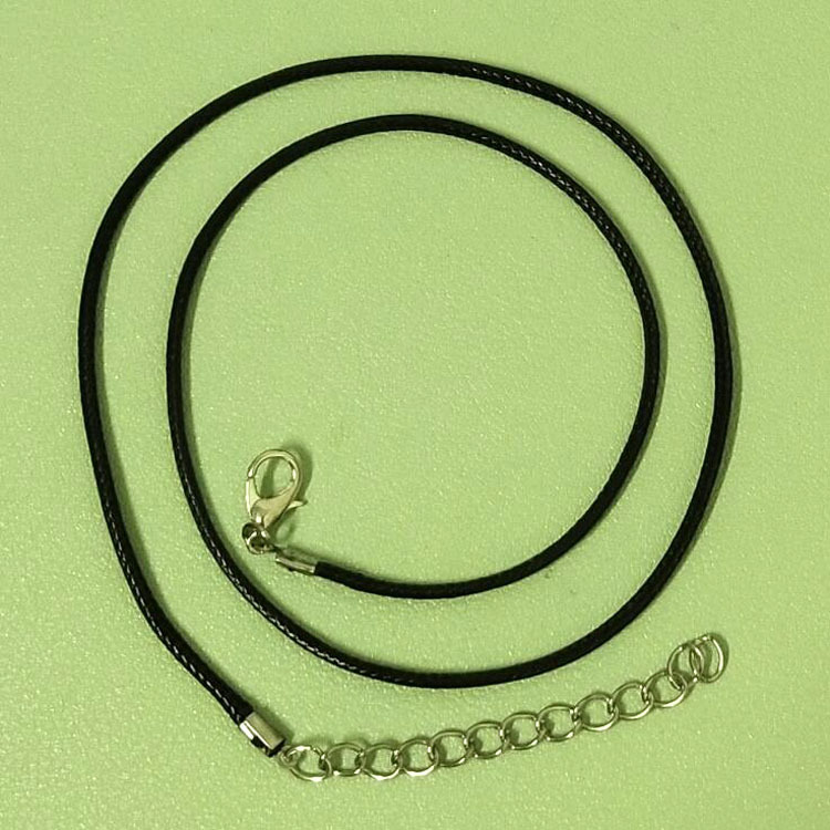 厂家批发项链diy吊坠皮绳黑色项链绳子项链皮绳配件粗2.0mm腊绳