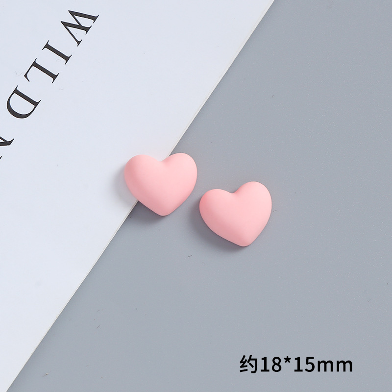 Cute Pink Love Heart Bow Tie DIY Cream Glue Goo Card Material Handmade Jewelry Resin Hair Accessories Small Accessories