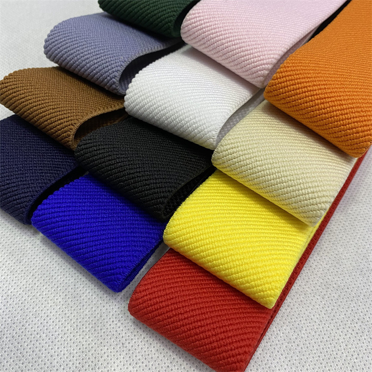 Factory Direct Supply 4cm Twill High Elastic Color Elastic Band Medical Protection Sports Workout Elastic Elastic Ribbon Webbing