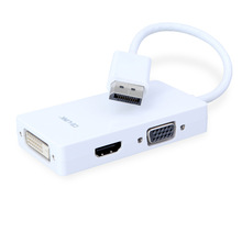 大DP TO HDMI VGA DVI三合一转接线 雷电笔记本MINI DP转换