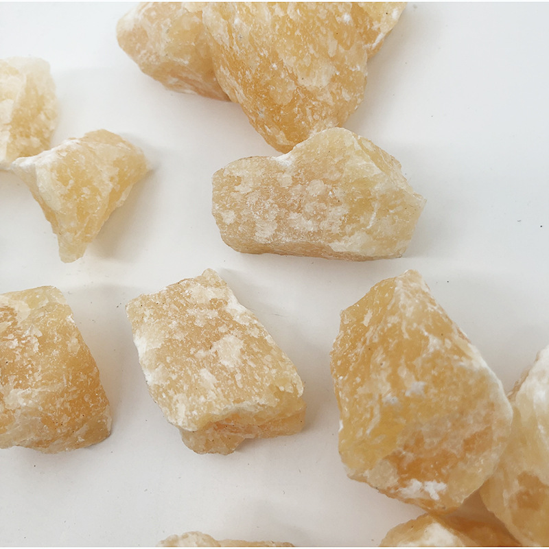 天然米黄玉毛料水晶原石原材料矿石香薰扩香石把玩石4-5厂家批发