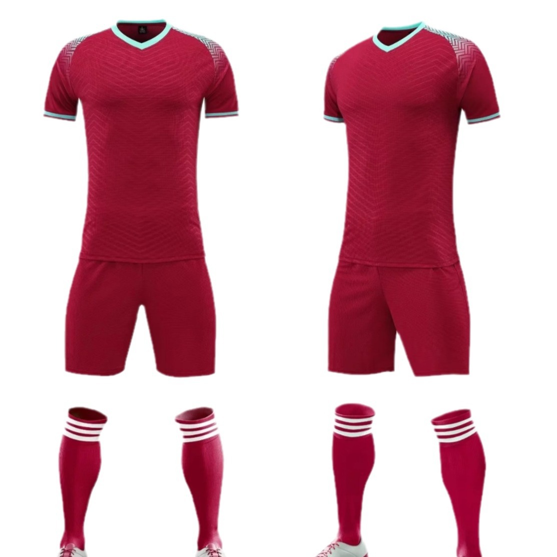 厂家直销村超足球服套装男印字训练运动比赛儿童队服羽毛球服印号